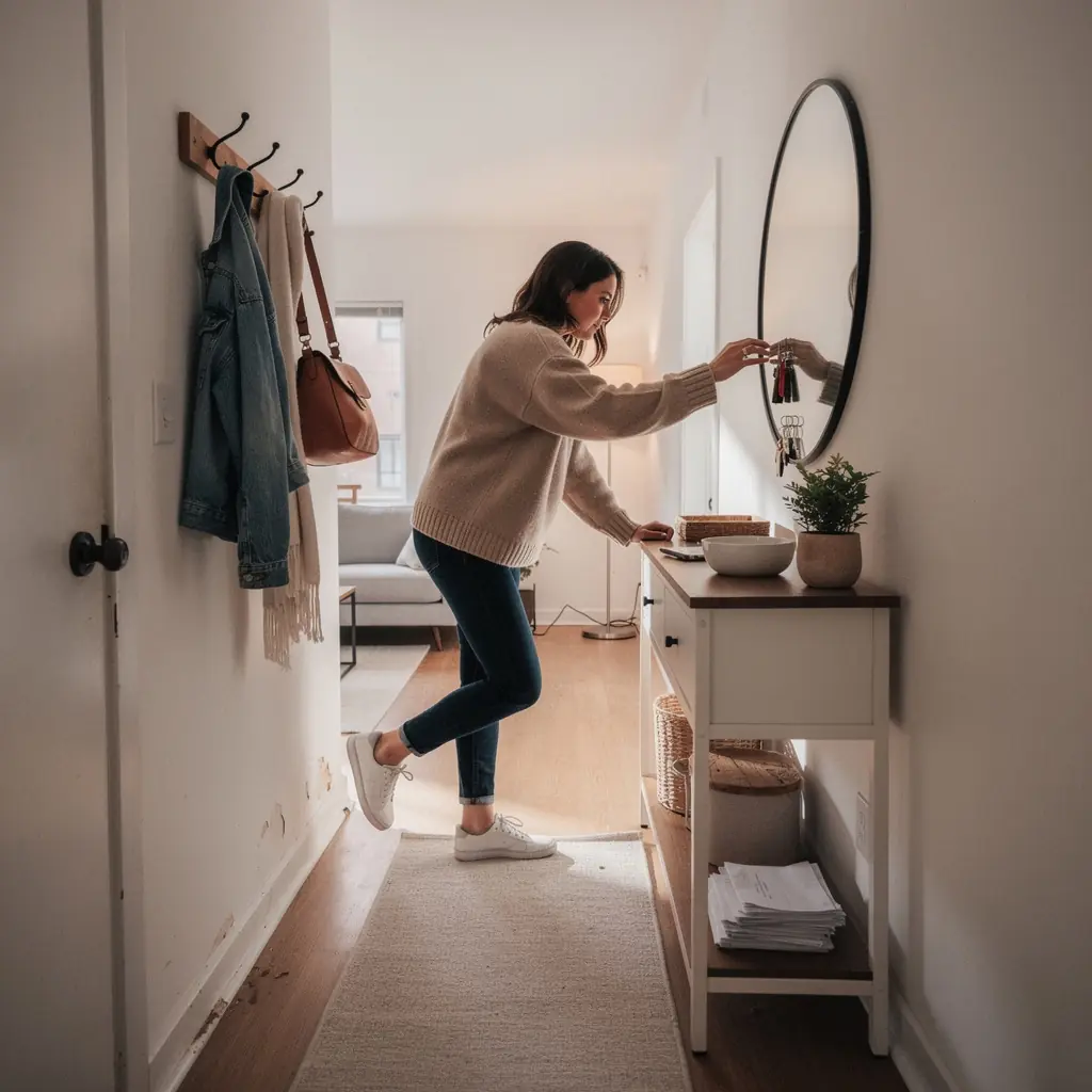 Zastosowanie jasnych kolorów i oświetlenia w małym salonie dla lepszego efektu przestrzennego