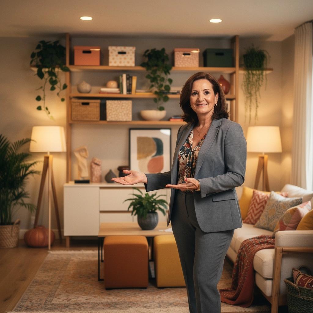 Oświetlenie dekoracyjne w strefie wypoczynkowej małego apartamentu